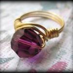 Purple Crystal Ring.made A..