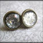 Silver.glitter.post Earrin..